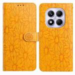 For Redmi Note 14 Pro 5G Daisy Embossed Leather Phone Case(Yellow)