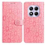 For Redmi Note 14 Pro 5G Daisy Embossed Leather Phone Case(Pink)