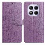 For Redmi Note 14 Pro 5G Daisy Embossed Leather Phone Case(Light Purple)