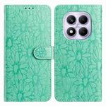 For Redmi Note 14 Pro 5G Daisy Embossed Leather Phone Case(Green)