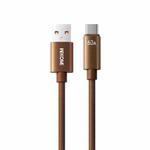 WK WDC-63a 66W USB to Type-C Fast Charging Data Cable, Length: 1.2m(Brown)