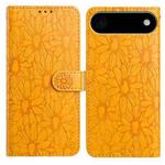 For iPhone 17 Air Daisy Embossed Leather Phone Case(Yellow)