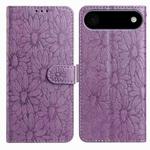 For iPhone 17 Air Daisy Embossed Leather Phone Case(Light Purple)