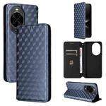 For Huawei nova 14 5G Cubic Grid Texture Flip Leather Phone Case(Blue)