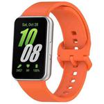 For Samsung Galaxy Fit 4 / 3 xDfind Solid Color Colorful Buckle Silicone Watch Band(Orange)
