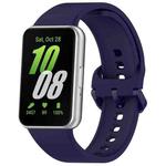 For Samsung Galaxy Fit 4 / 3 xDfind Solid Color Colorful Buckle Silicone Watch Band(Dark Blue)