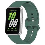 For Samsung Galaxy Fit3 SM-R390 xDfind Solid Color Colorful Buckle Silicone Watch Band(Army Green)