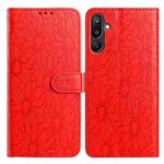 For Samsung Galaxy F16 5G / M16 5G Daisy Embossed Leather Phone Case(Red)