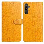 For Samsung Galaxy F16 5G / M16 5G Daisy Embossed Leather Phone Case(Yellow)