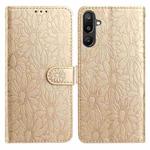 For Samsung Galaxy F16 5G / M16 5G Daisy Embossed Leather Phone Case(Gold)