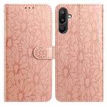 For Samsung Galaxy F16 5G / M16 5G Daisy Embossed Leather Phone Case(Rose Gold)