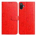 For Samsung Galaxy F06 5G / M06 5G Daisy Embossed Leather Phone Case(Red)