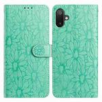 For Samsung Galaxy F06 5G / M06 5G Daisy Embossed Leather Phone Case(Green)
