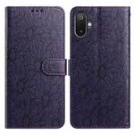 For Samsung Galaxy F06 5G / M06 5G Daisy Embossed Leather Phone Case(Dark Purple)