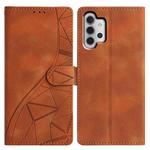 For Samsung Galaxy A13 4G Triangles Embossed Leather Phone Case(Brown)