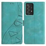 For Samsung Galaxy A23 Triangles Embossed Leather Phone Case(Green)