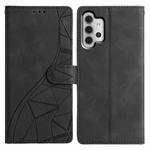 For Samsung Galaxy A32 5G Triangles Embossed Leather Phone Case(Black)