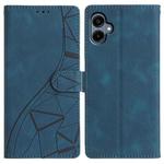 For Samsung Galaxy A05 Triangles Embossed Leather Phone Case(Blue)
