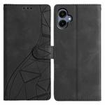 For Samsung Galaxy A06 4G Triangles Embossed Leather Phone Case(Black)