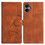 For Samsung Galaxy A06 4G Triangles Embossed Leather Phone Case(Brown)