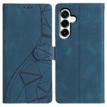 For Samsung Galaxy A17 Triangles Embossed Leather Phone Case(Blue)