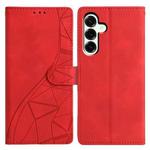 For Samsung Galaxy A17 Triangles Embossed Leather Phone Case(Red)