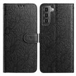 For Samsung Galaxy S22+ 5G Daisy Embossed Leather Phone Case(Black)