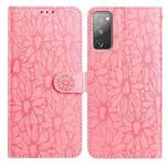 For Samsung Galaxy S20 FE 5G Daisy Embossed Leather Phone Case(Pink)