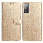 For Samsung Galaxy S20 FE 5G Daisy Embossed Leather Phone Case(Gold)