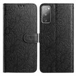 For Samsung Galaxy S20 FE 5G Daisy Embossed Leather Phone Case(Black)