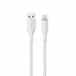 WK WDC-91i 12W USB to 8 Pin Silicone Data Cable, Length: 1.2m(White)