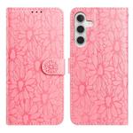 For Samsung Galaxy A54 5G Daisy Embossed Leather Phone Case(Pink)