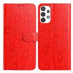 For Samsung Galaxy A53 5G Daisy Embossed Leather Phone Case(Red)