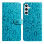 For Samsung Galaxy A34 5G Daisy Embossed Leather Phone Case(Blue)