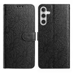 For Samsung Galaxy A34 5G Daisy Embossed Leather Phone Case(Black)