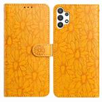 For Samsung Galaxy A32 5G Daisy Embossed Leather Phone Case(Yellow)