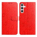 For Samsung Galaxy A16 4G / 5G Daisy Embossed Leather Phone Case(Red)
