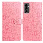 For Samsung Galaxy A14 5G Daisy Embossed Leather Phone Case(Pink)