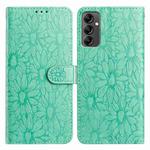 For Samsung Galaxy A14 5G Daisy Embossed Leather Phone Case(Green)