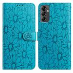 For Samsung Galaxy A14 5G Daisy Embossed Leather Phone Case(Blue)