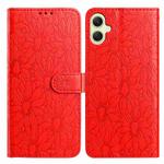 For Samsung Galaxy A06 4G / 5G Daisy Embossed Leather Phone Case(Red)