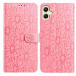 For Samsung Galaxy A06 4G / 5G Daisy Embossed Leather Phone Case(Pink)