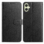 For Samsung Galaxy A06 4G / 5G Daisy Embossed Leather Phone Case(Black)
