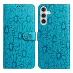 For Samsung Galaxy A04s / A13 5G Daisy Embossed Leather Phone Case(Blue)