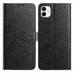 For Samsung Galaxy A04 Daisy Embossed Leather Phone Case(Black)