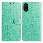 For Samsung Galaxy A03 Core Daisy Embossed Leather Phone Case(Green)