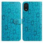 For Samsung Galaxy A03 Core Daisy Embossed Leather Phone Case(Blue)