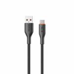 WK WDC-91m 12W USB to Micro USB Silicone Data Cable, Length: 1.2m(Black)