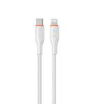 WK WDC-92 PD27W Type-C to 8 Pin Silicone Data Cable, Length: 1.2m(White)