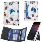 Color Painting Leather Horizontal Magnetic Wallet Card Bag Case(Butterflies)